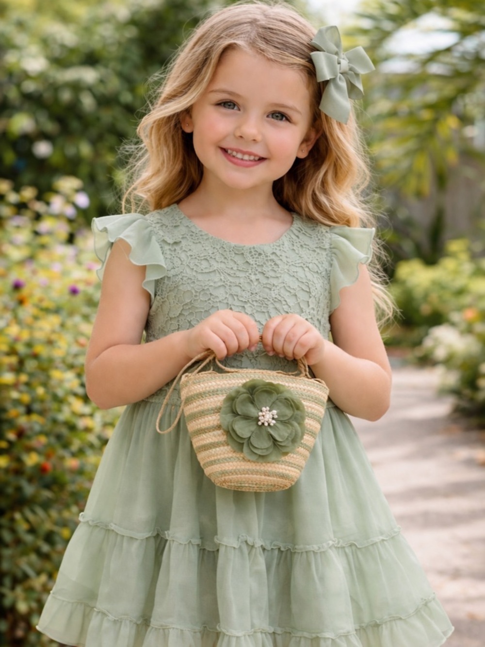 Straw Woven Wristlet Bag